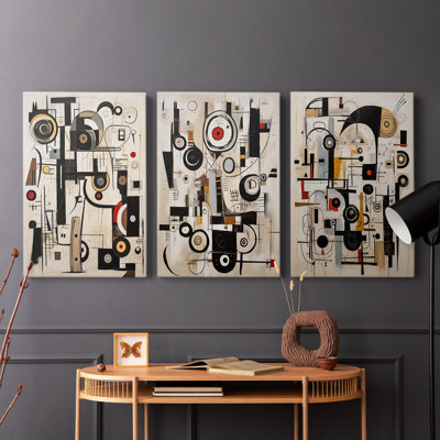 Abstract Series CLXXI -Set Of 3 Gallery Wrapped Canvas -Ready to Hang