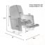 Chaise berçante en tissu Teddy avec repose-pieds réglable et poche latérale-295038532