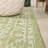 Massimo Bohemian Medallion Textured Weave Green/Cream Indoor/Outdoor Rug-1171382052