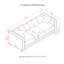 Canapé modulaire à accoudoirs carrés 84,5 po-233628140