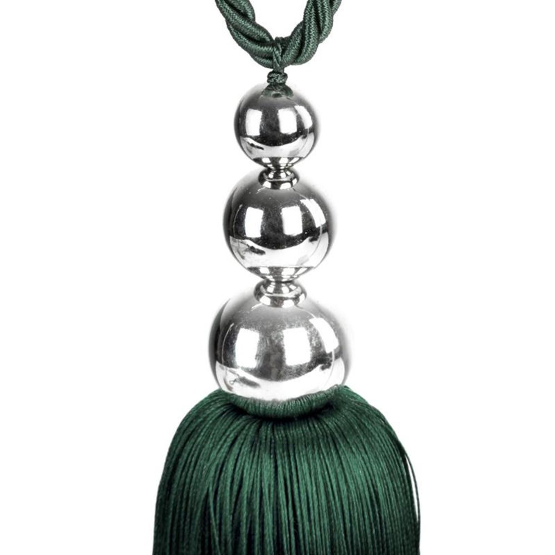 Luanna Fabric 26cm Curtain Tieback, Dark Green