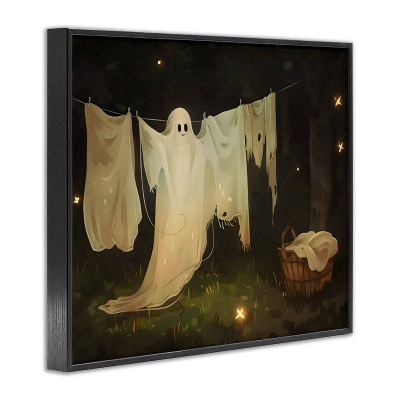 Halloween Halloween, H 11 po x l 14 po, Giclée encadrée noir minuit