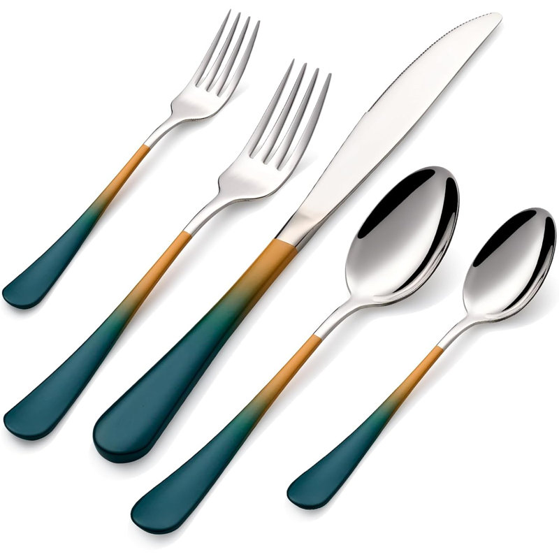 Green Orange Silver Set, Blue/Orange