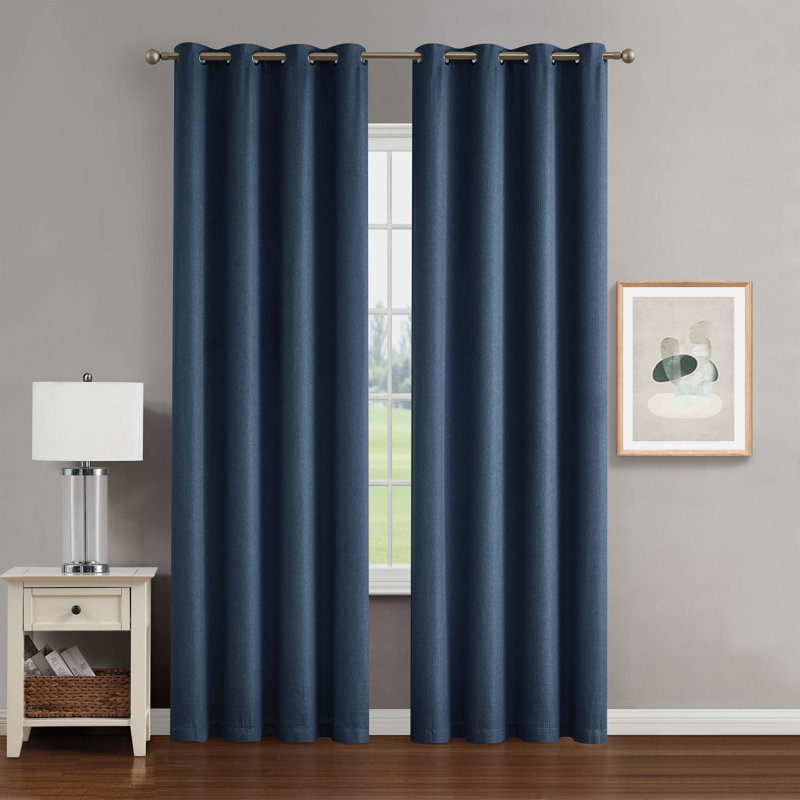 Nyasia Blackout Single Curtain Panel,  50" W x 108" L, Light Gray