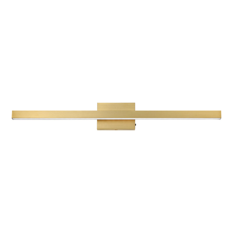 1-Light Satin Brass Dimmable LED Vanity Light, 24" W - 25 Watt