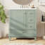 Meuble-lavabo 30 po avec lavabo, une porte avec tablette et trois tiroirs, porte à fermeture douce, vert clair-1060156306