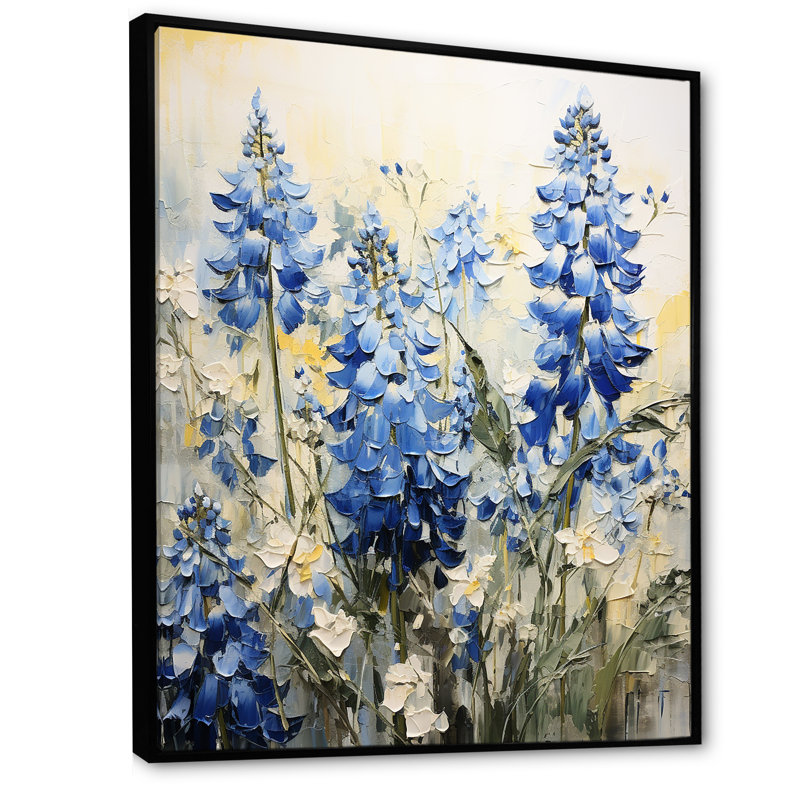 Blue Bonnets Tranquility VII, reproduction d'art sur toile, Noir, H 40 po x l 30 po x P 1,5 po