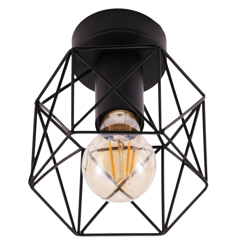 Semi Flush Mount, Matte Black