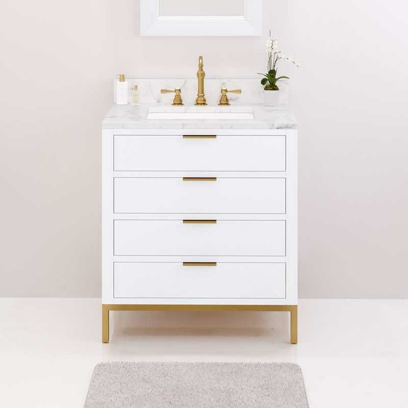 30'' W Single Vanity, Pure White, No, 30"