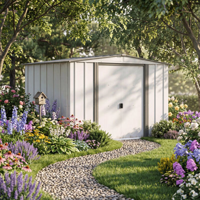 Classic Steel Storage Shed, 8X6, Charcoal