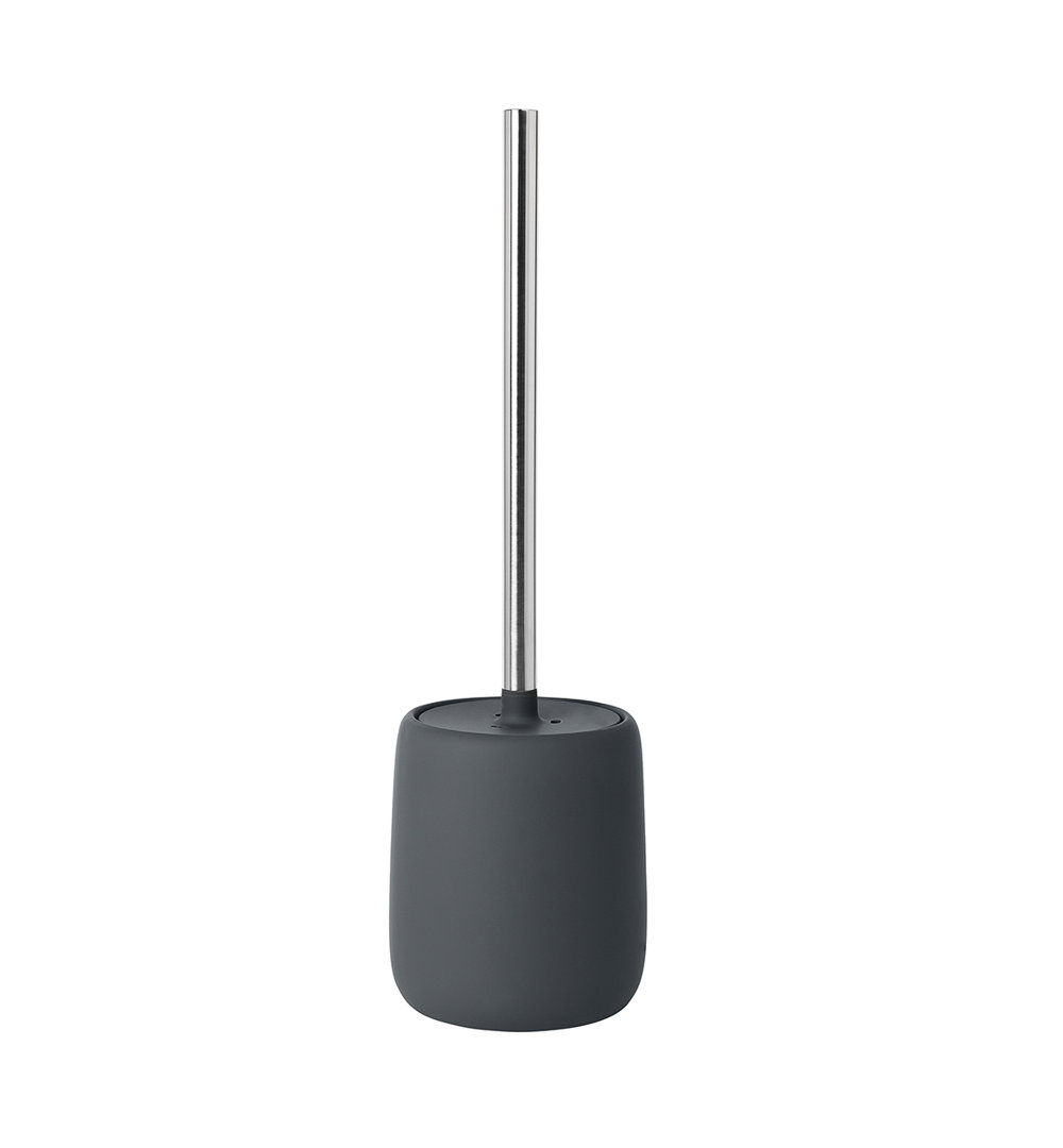 SONO 15.37" Ceramic Toilet Brush and Holder Blomus