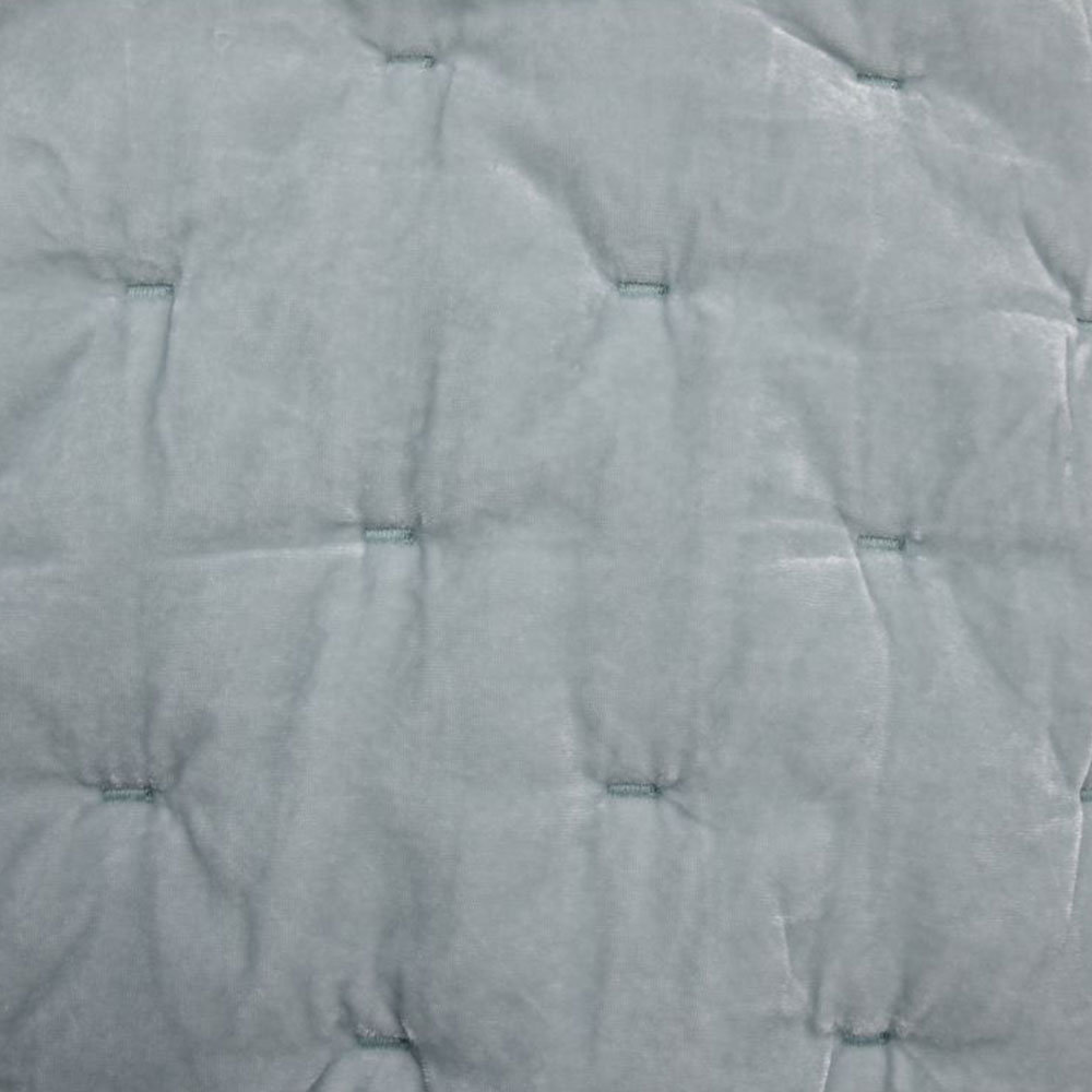 Stella Velvet Quilt Set, Icy Blue, Queen Quilt + 2 Standard Shams