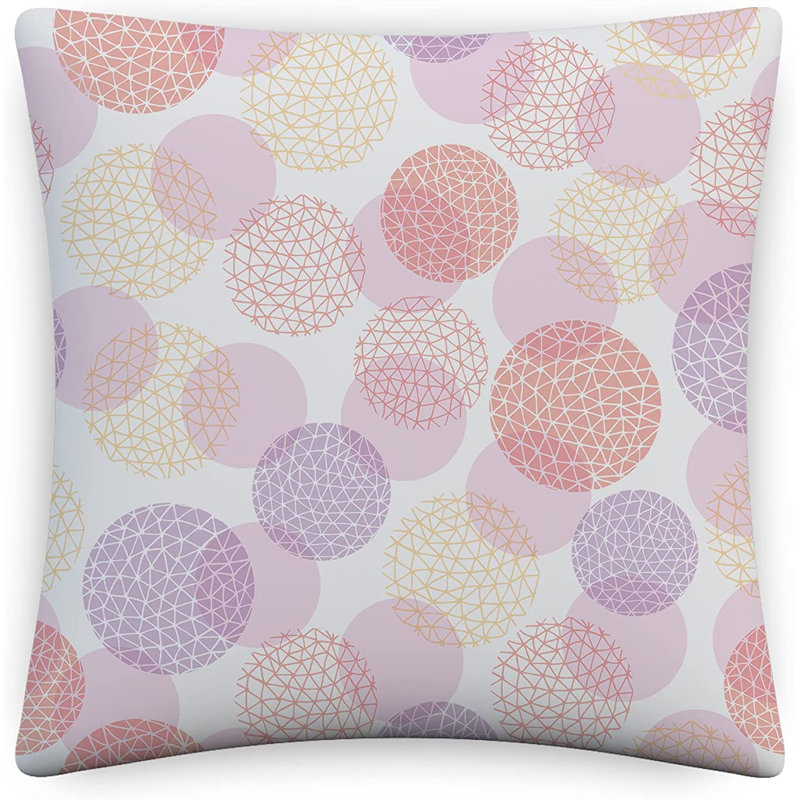 Indoor / Outdoor Abstract Pink Square Cushion Cover, 55.9cm x 55.9cm
