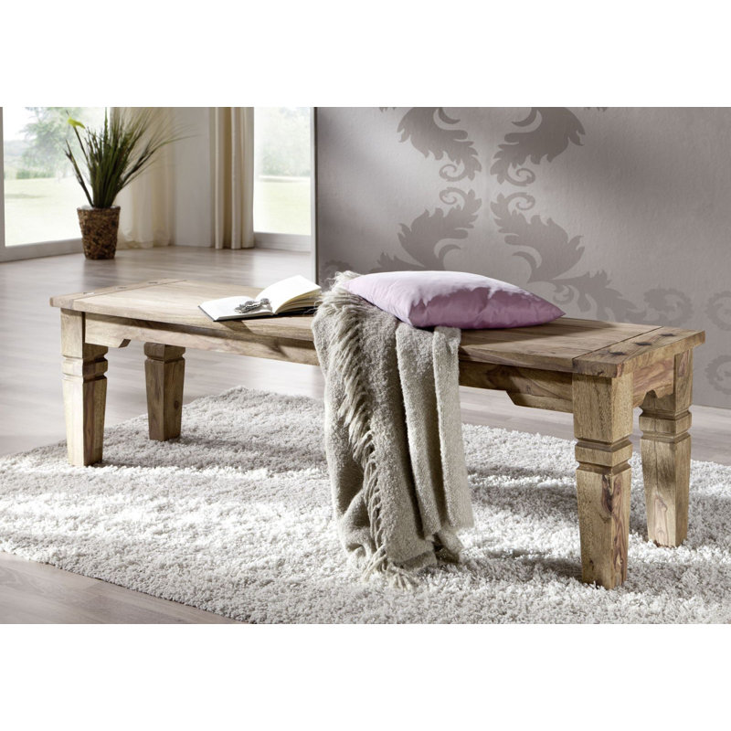 Leeds Solid Wood Bench, 45 cm H x 140 cm W x 40 cm D