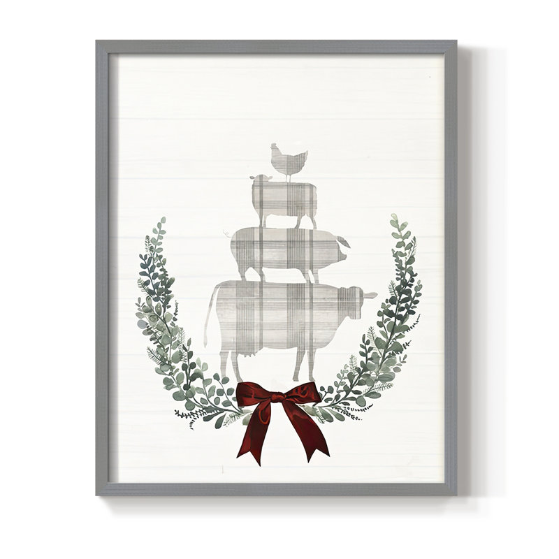 «Yuletide Animals I», Gris, H 11 po x l 9 po