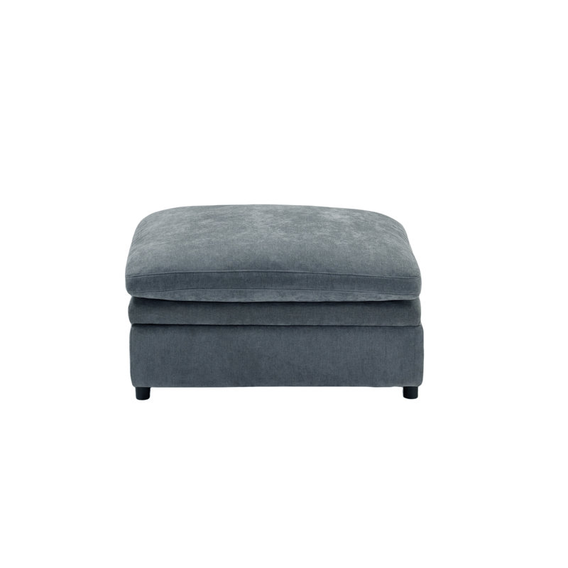 37.4" Wide Rectangle Standard Ottoman, Gray