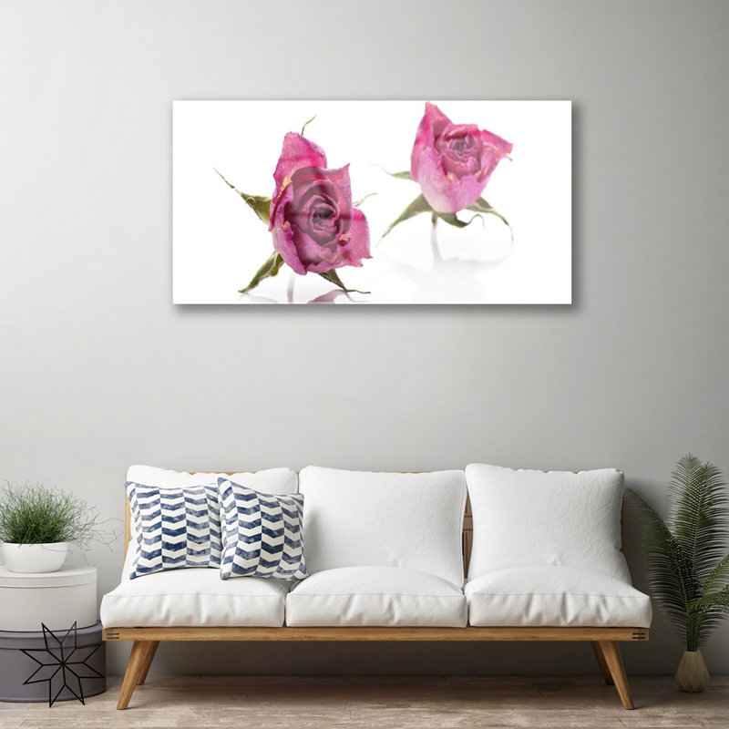 Floral Roses - No Frame Print on Glass