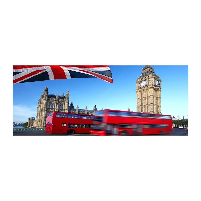 Bus In London - Wrapped Canvas Print