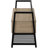 Modern Hallway Storage Bench, 42 Inches, Dark Taupe, Metal Construction 42" X 16", Taupe Finish, Black Frame, Included
