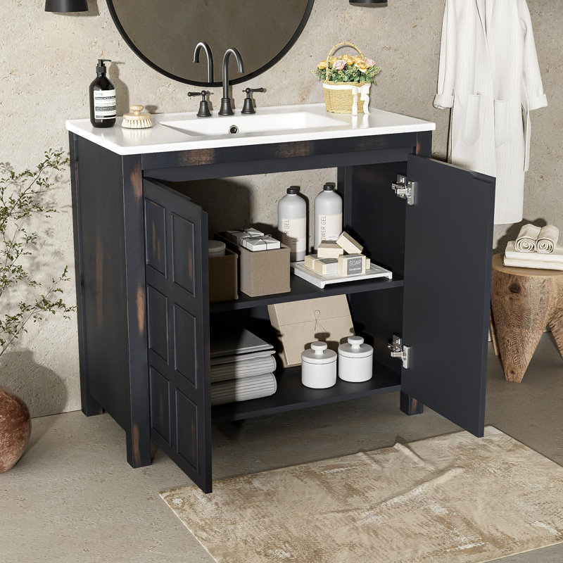 Ensembles de meuble-lavabo de salle de bain, Espresso