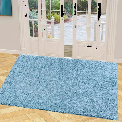 Solid Colour Shag Area Rug