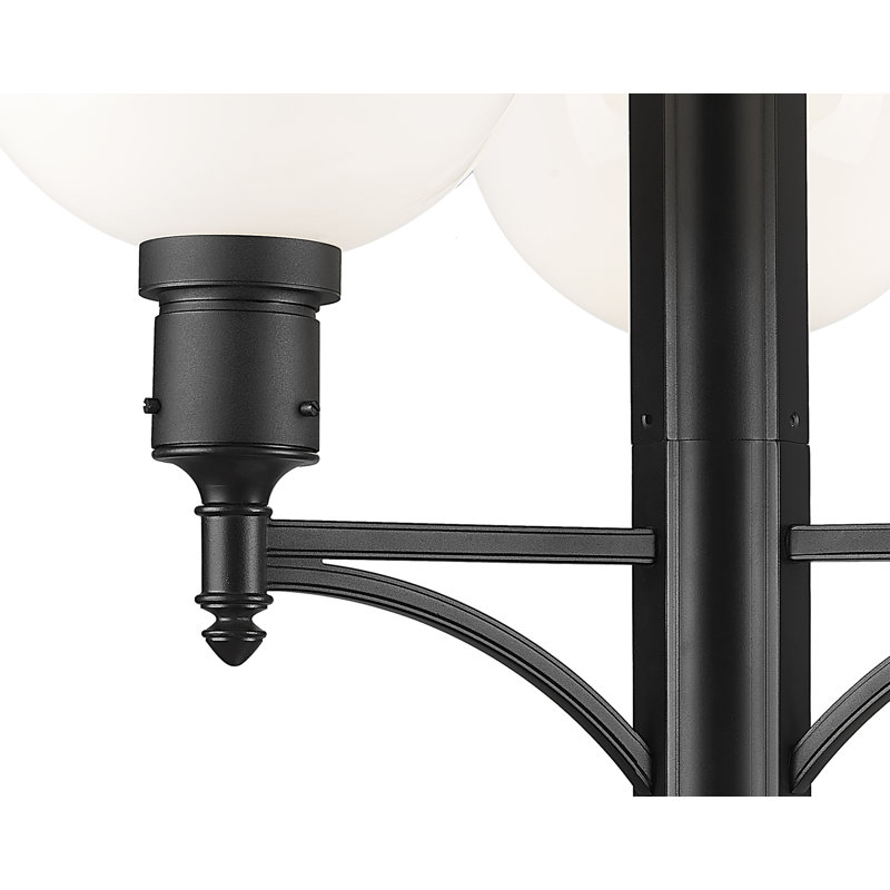 Laurent 1 Light Outdoor Post Mount Fixture in Black