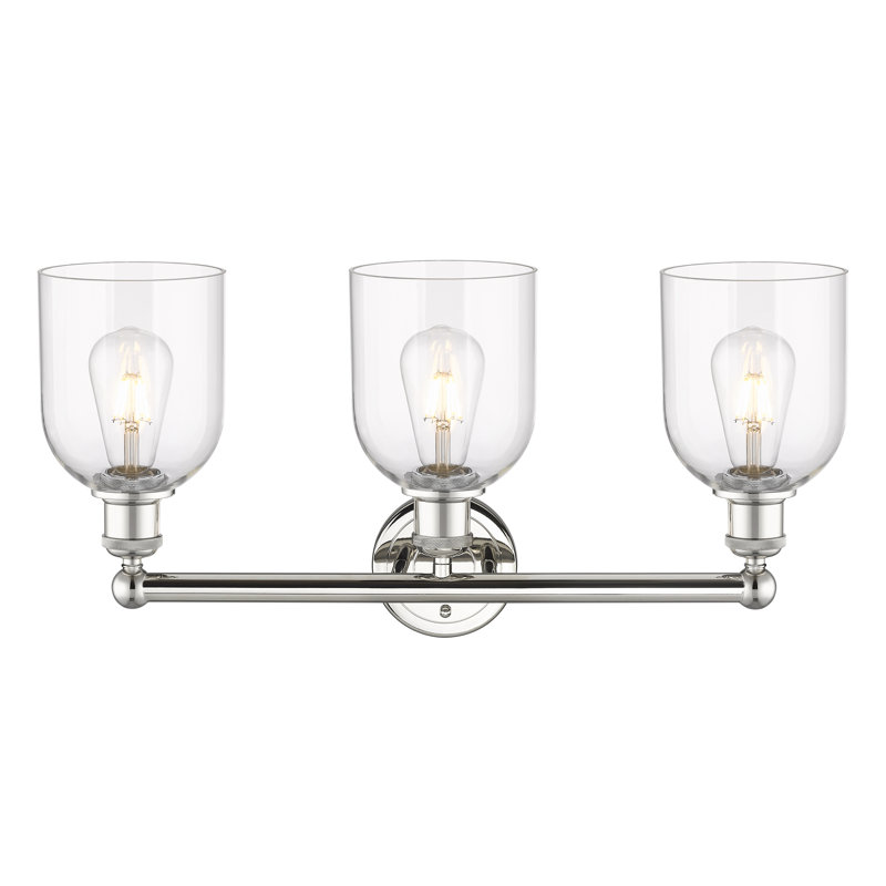 Allysson 3 - Light Dimmable Vanity Light, Clear, Polished Nickel