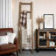 Échelle de couverture en bois massif 76 po, échelle de serviettes entièrement fabriquée à la main à 7 niveaux pour salle de bain, salon, chambre à coucher-2040682125