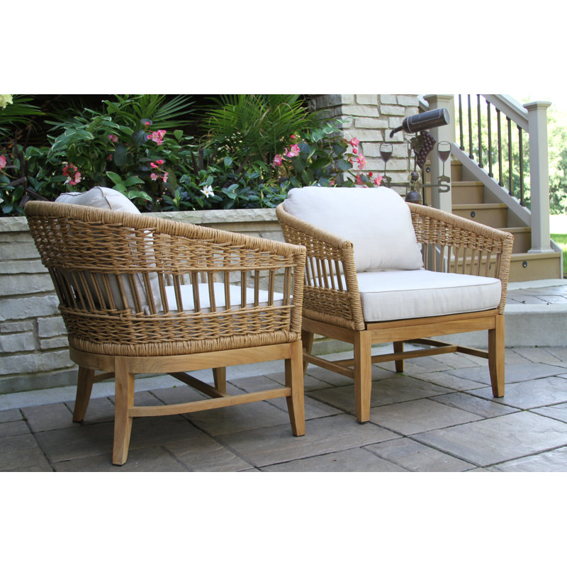 Dunkirk 2 - Person Patio Conversation Set with Cushions