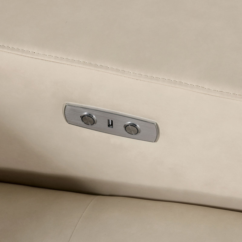 Canapé modulaire réversible en faux cuir Bruun de 124,25 po de largeur