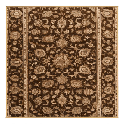 Tapis brun lavable à la machine