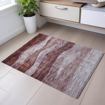 Premium Machine Washable Krause AMF1141 Swirls Rug