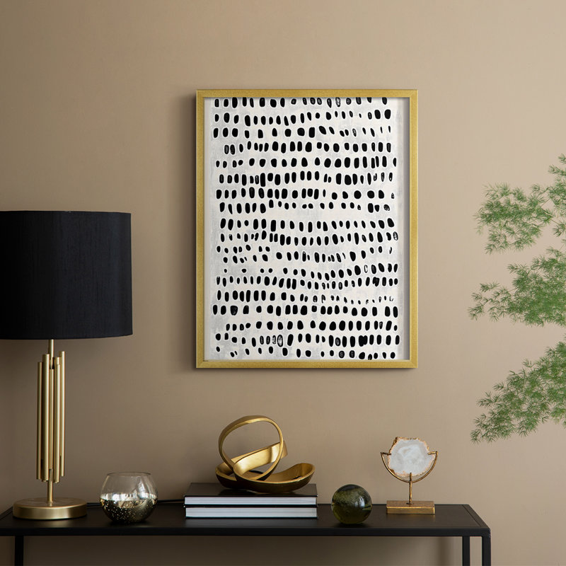 Abstrait, reproduction encadrée Cxxvi - prêt à être accroché, H 29 po x P 23 po, Doré