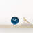 Quartz movement / Crystal Tabletop Clock in Blue with Alarm
