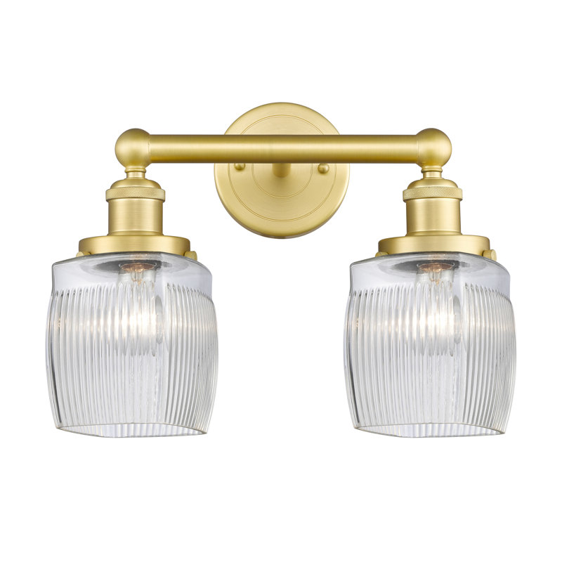 2 - Light Dimmable Vanity Light, Satin Gold