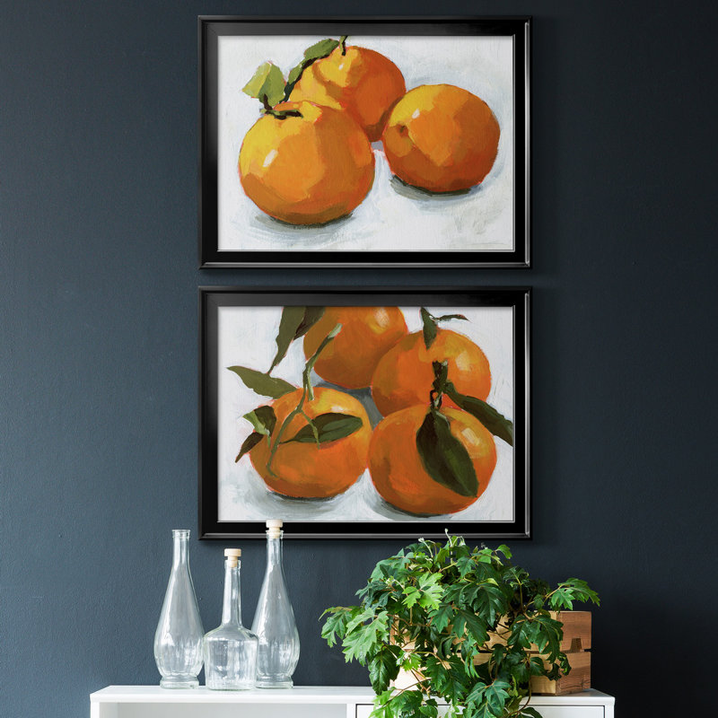 Citrus Grouping I - ensemble de 2 reproductions de cadres photo, H 36,5 po x l 53 po x P 1 po, Noir