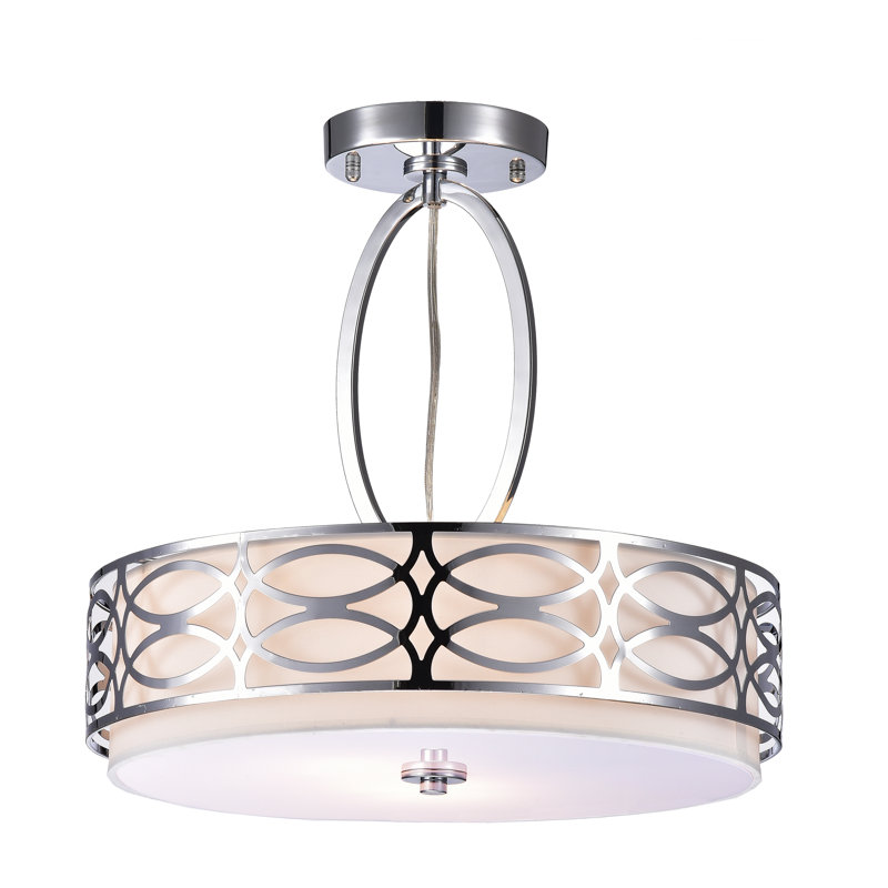 Plafonnier semi-encastré 3 lumières 17,5 po unique Dennis