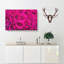 Wall of Bright Pink Roses - Wrapped Canvas-56644294