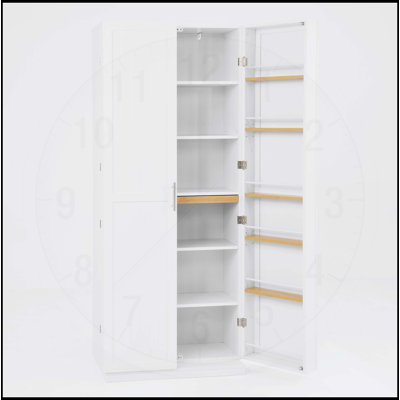 Freestanding Kitchen Pantry Cabinet with Adjustable Shelves and Doors, Perfect for Storage and Organization in Any Room by Latitude Run