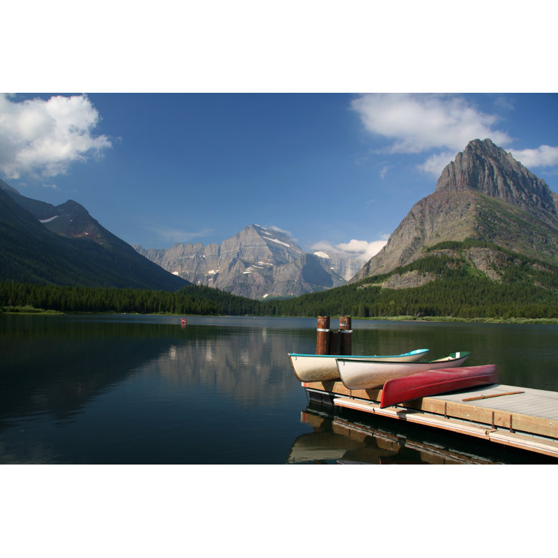 Lakeside Kayak by Videowok Art - Wrapped Canvas Print, 30cm H x 46cm W x 3.8cm D