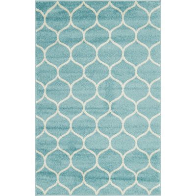 Tapis bleu clair Lllan