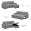 Naara Modular Sofa Bed with Storage and White Sofa Bed, Reversible Sofa Bed-78546629