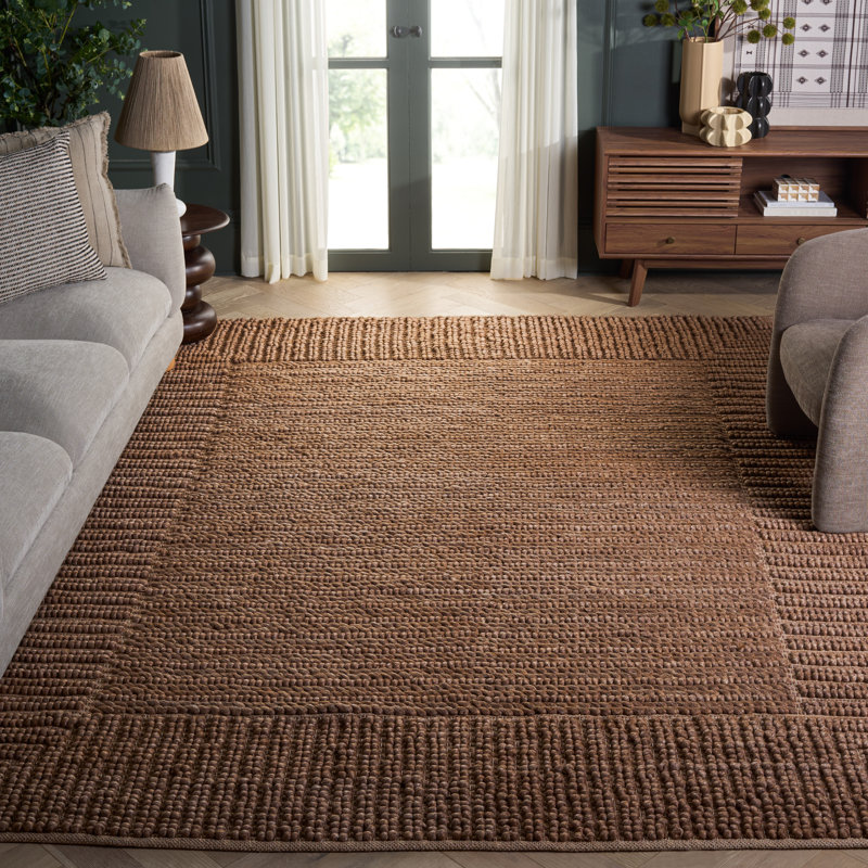 Natura 286 Flatweave Wool/Cotton Rug in Brown, Rectangle 8' x 10'