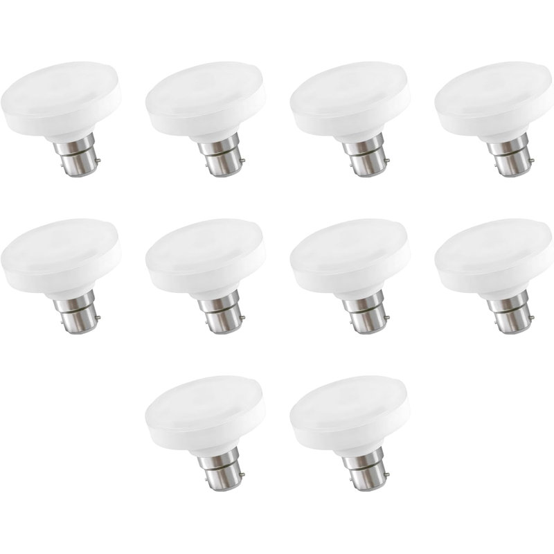Bayonet LED Bulb, T75 R50 Reflector 12W (100W Equivalent) Cool White 6400K Non-Dimmbale 1200lm,B22 Flat SES LED Spotlight Bright Bulb Wide Angle Home Decoration Pack of 10