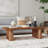 Table basse en bois massif Bergholt