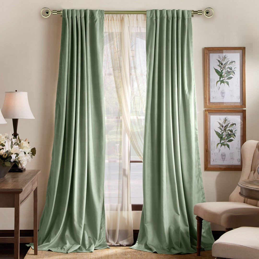 Dipietro Adjustable Single Curtain Rod Brayden Studio® 