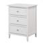 Table de chevet 3 tiroirs blanche-70532102