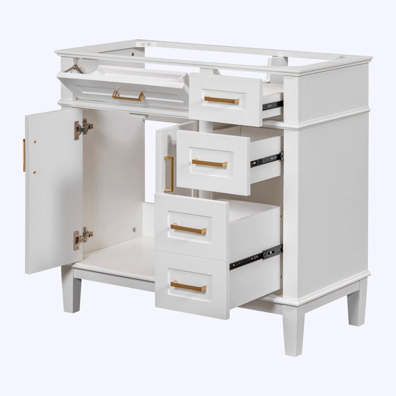 Modern Bathroom Vanity without Sink, White