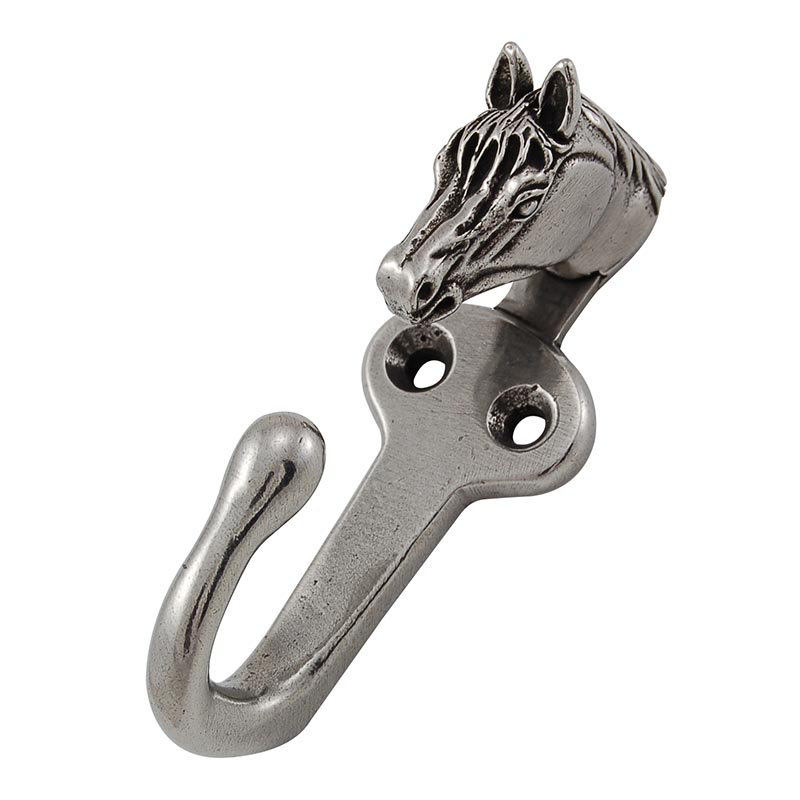 Equestre Metal Wall Wall Hook, Vintage Pewter