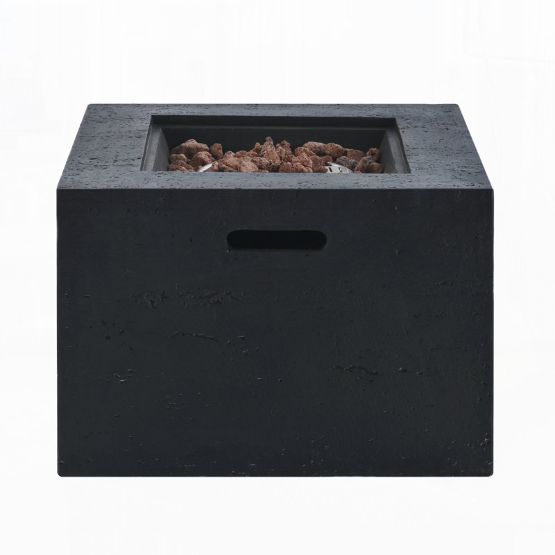 MGO Outdoor Square Fire Pit with Steel Burner,Lightweight 24.02-inch Propane Fire Pit Table with Adjustable Flame, 40,000 BTU